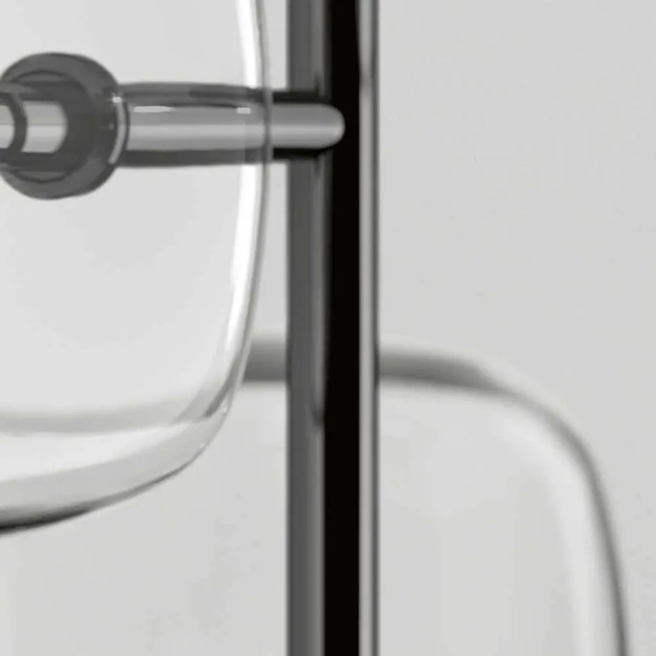 Design Stehleuchte mit glänzender Metallstruktur Made in Italy - Donatina Viadurini