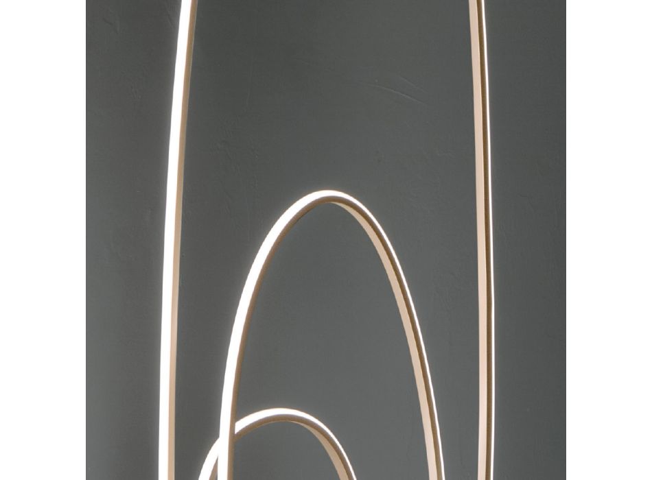 Design-Stehlampe aus lackiertem Metall mit Gold-Finish mit LED - Simea