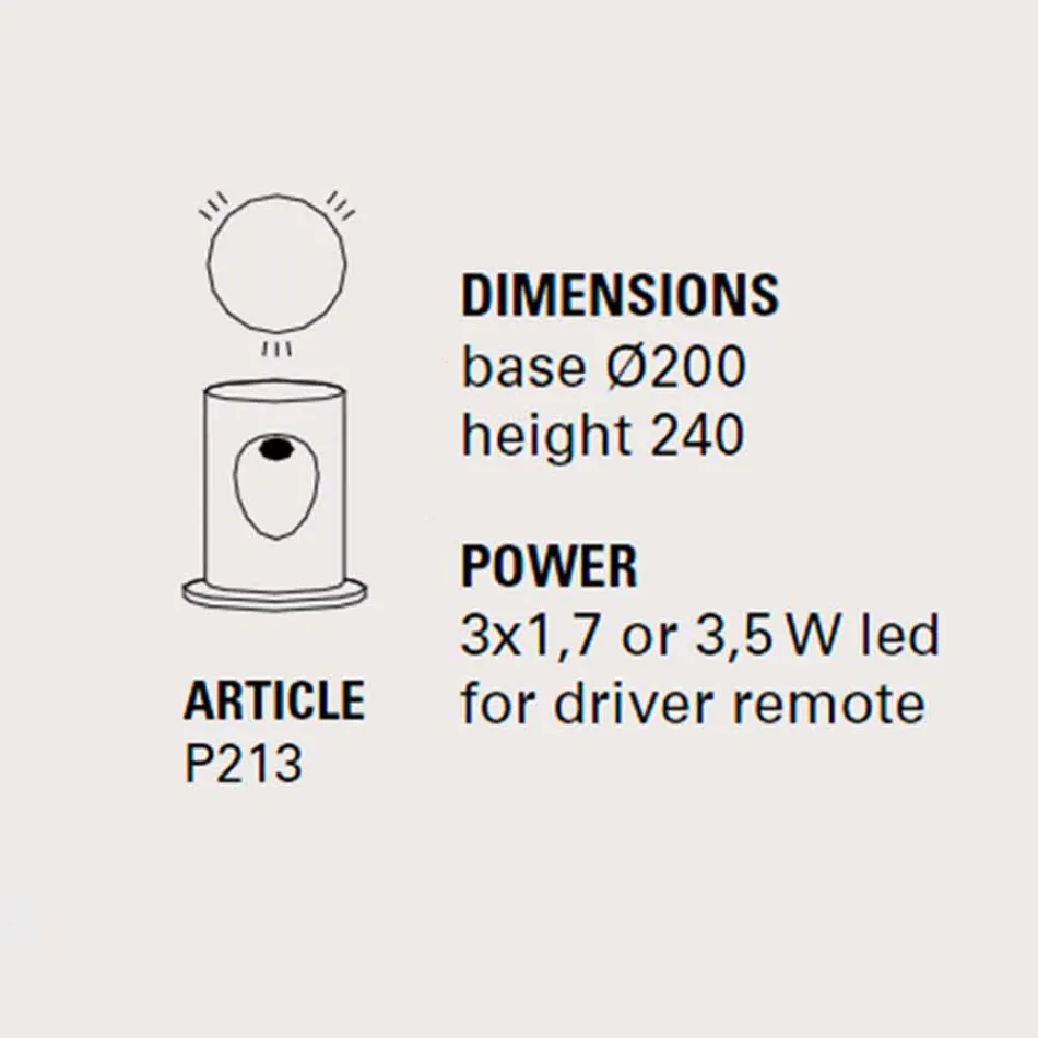 Stehleuchte, modernes Design mit 3 Leuchten, U-Boot - Toscot Viadurini