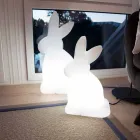 Design Stehleuchte, weißes Kaninchen für drinnen und draußen - Conigliostar Viadurini