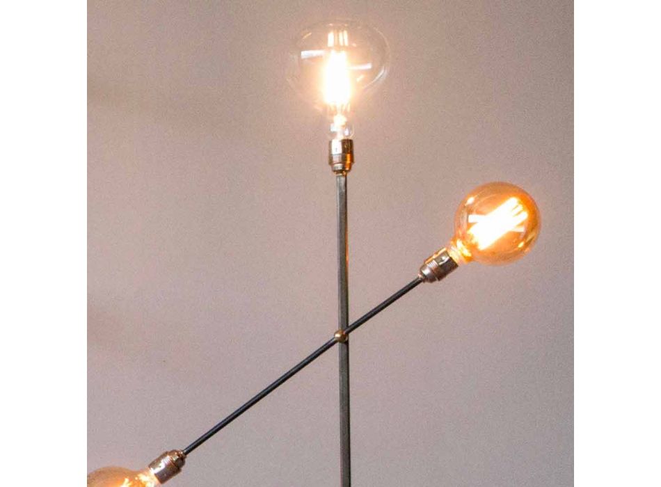 Design Stehleuchte aus Eisen mit verstellbaren Lichtern Made in Italy - Melita