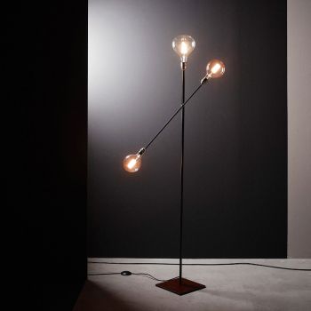 Design-Stehlampe aus Eisen mit verstellbaren Lichtern Made in Italy - Melita