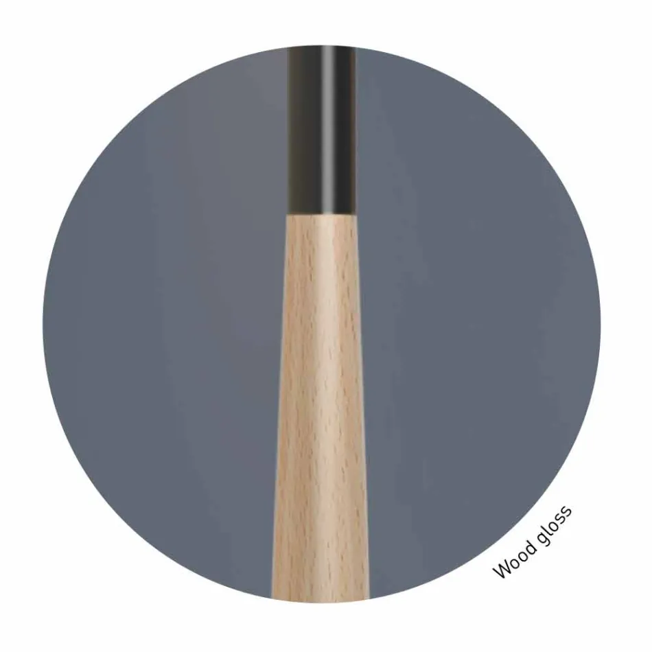 Design Stehleuchte aus Metall, Holz und Organza Made in Italy - Boom Viadurini