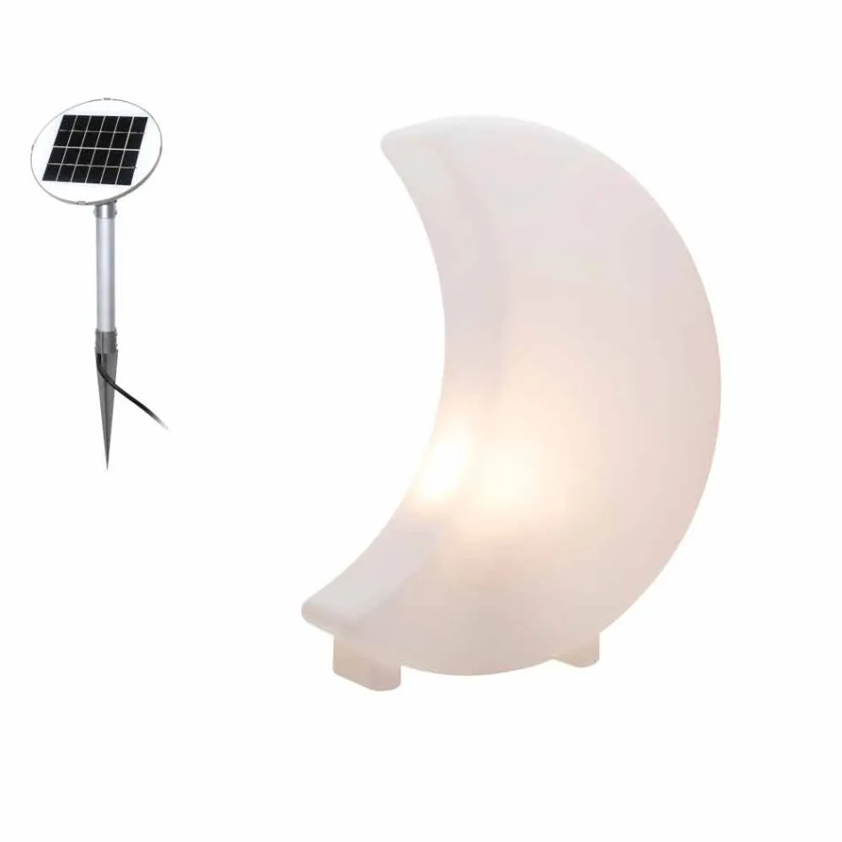 Mondform Stehlampe aus Kunststoff 2 Größen Modernes Design - Lunastar Viadurini