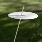 Garten-Stehlampe Aluminium Weiß Design mit Seerosenblatt - Cipriam Viadurini