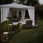 Garten-Stehlampe Aluminium Weiß Design mit Seerosenblatt - Cipriam Viadurini