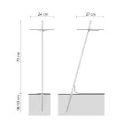 Garten-Stehlampe Aluminium Weiß Design mit Seerosenblatt - Cipriam Viadurini