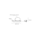 Stehlampe aus Aluminium, Metall und weißem Glas - Luma Viadurini