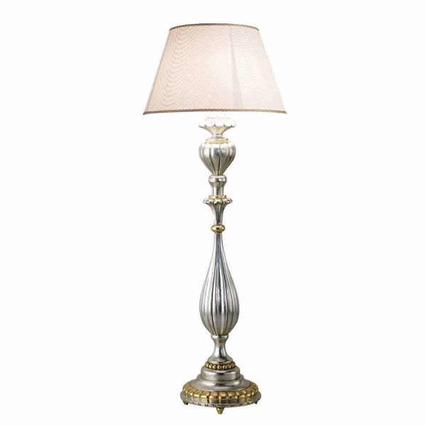 Stehlampe handgefertigt aus holz, hergestellt komplett in italien, rocco