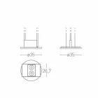 Stehlampe aus lackiertem Metall mit integrierter LED Made in Italy - Indra Viadurini