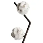 Stehlampe aus dunklem Messing und Steinglas, hergestellt in Italien – Bottega Viadurini