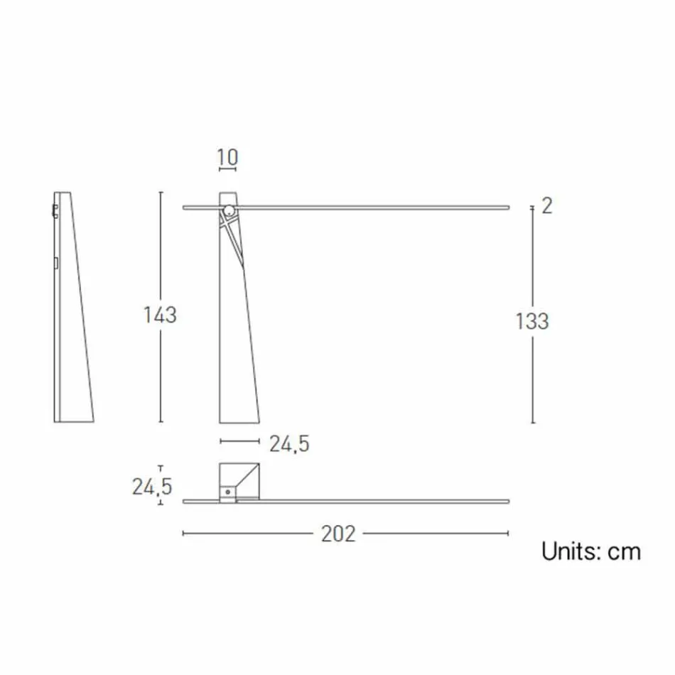 Stehlampe aus massiver Eiche und Stahl Made in Italy, Precious - Calisto Viadurini
