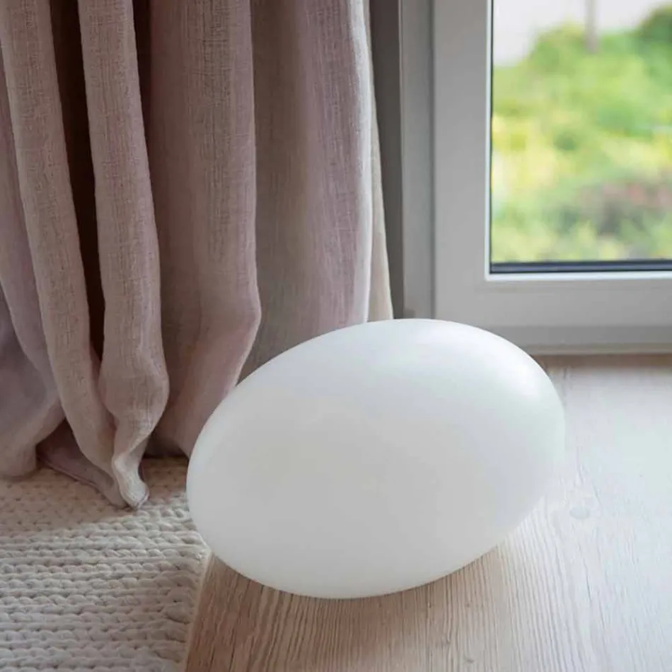 LED-, Solar- oder E27-Stehlampe in farbigem, modernem, ovalem Design - Uovostar Viadurini