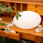 LED-, Solar- oder E27-Stehlampe in farbigem, modernem, ovalem Design - Uovostar Viadurini