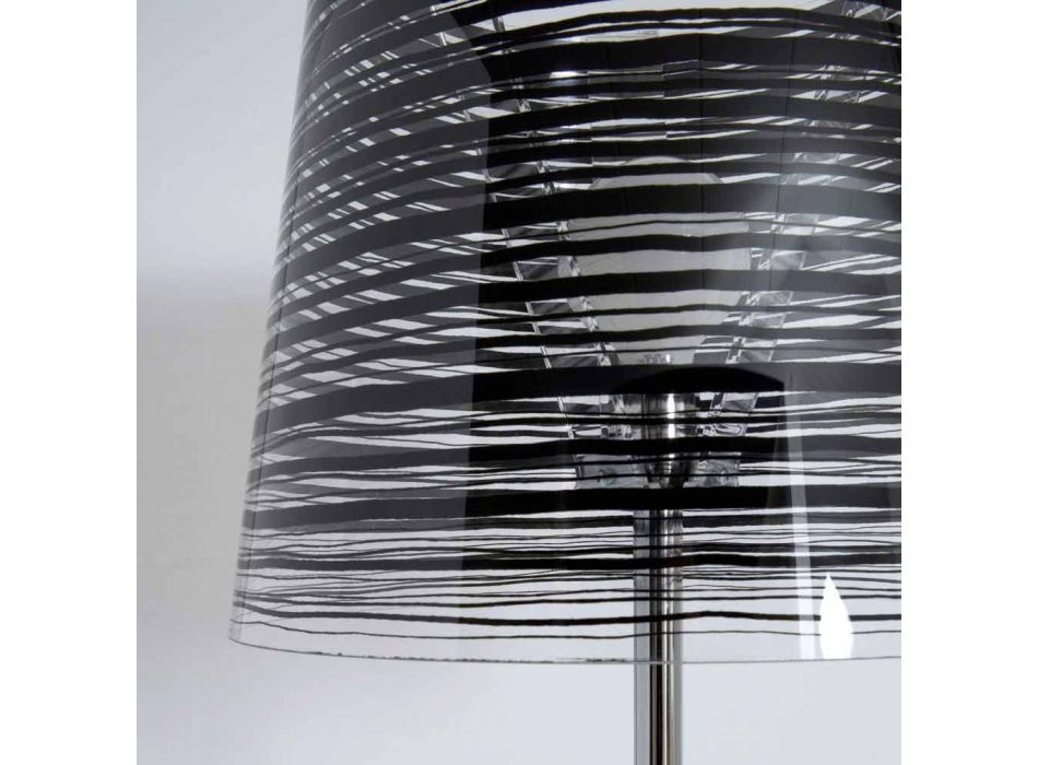 Stehlampe, entspiegeltem Lampenschirm und farbiger Dekoration, Shana H183cm Viadurini