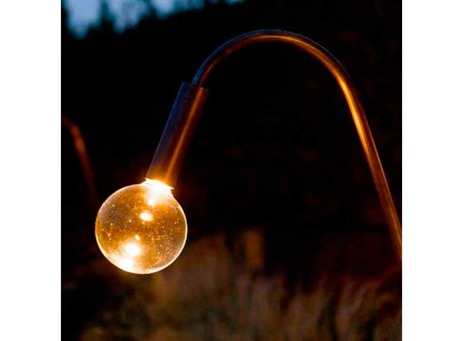 Außen Stehlampe aus verzinktem und lackiertem Eisen Made in Italy - Beba Viadurini