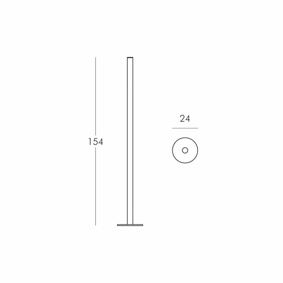 Slim Flux Stehleuchte aus Methacrylat, hergestellt in Italien Viadurini