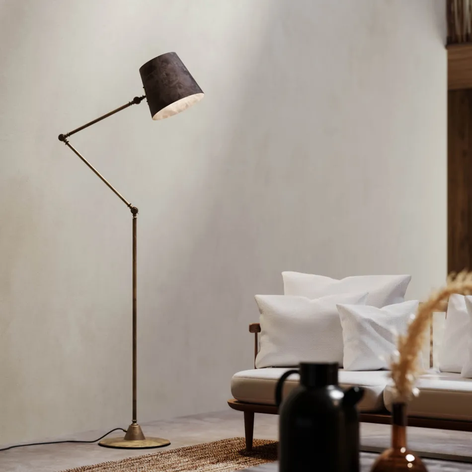 Reporter Il Fanale verstellbare Stehlampe im Industriestil Viadurini