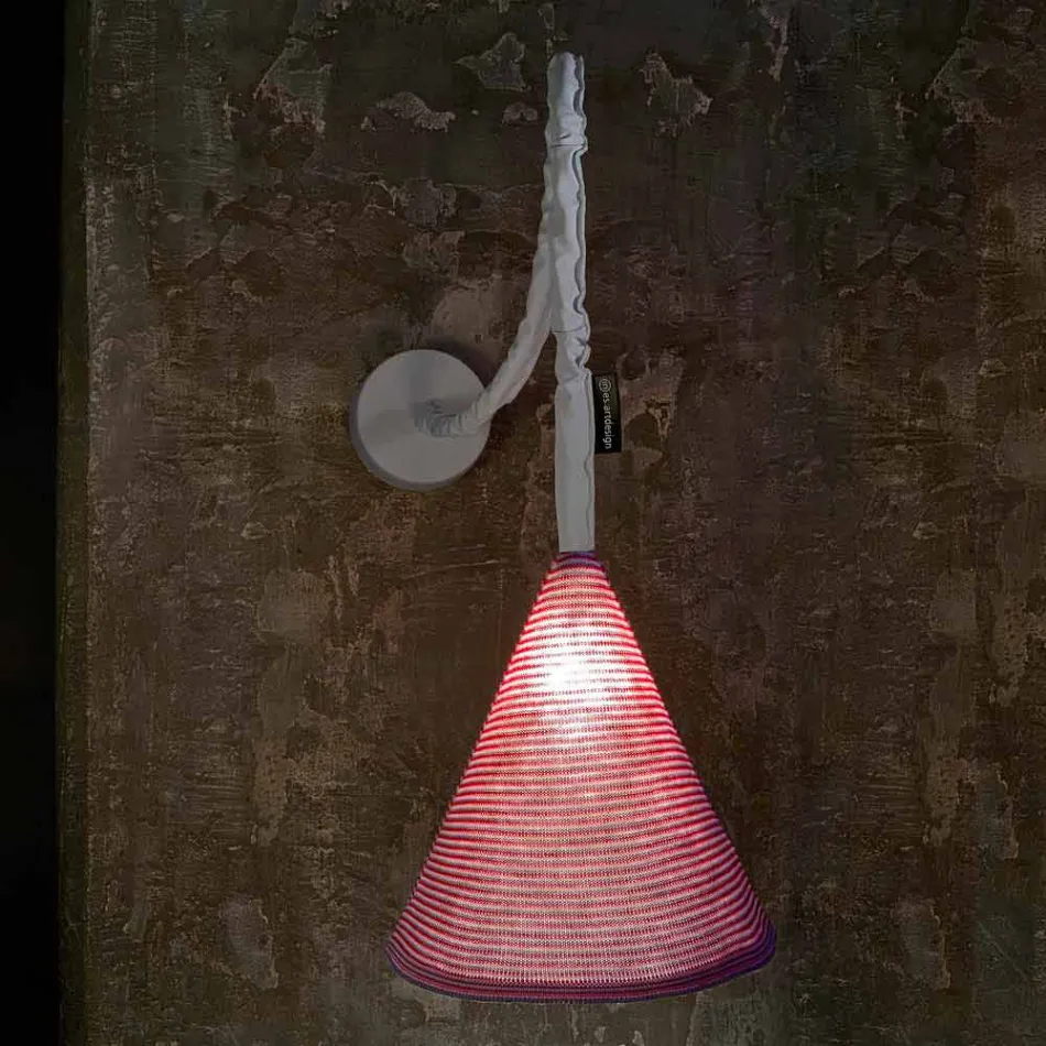 Designer Wandleuchte In-es.artdesign Jazz A Stripe farbige Wolle Viadurini