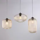 3-flammige Lampe im schwarzen Glas-Metall-Design für - Tucana Viadurini