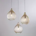 Designer-Lampe aus Glas und Metall, hergestellt in Italien für stilvolles Dekor – Atlas Viadurini