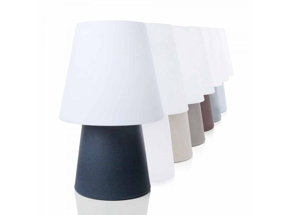 Moderne Designlampe für drinnen oder draußen aus farbigem Kunststoff - Fungostar Viadurini