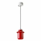 Designlampe aus roter Keramik, hergestellt in Italy Asia Viadurini