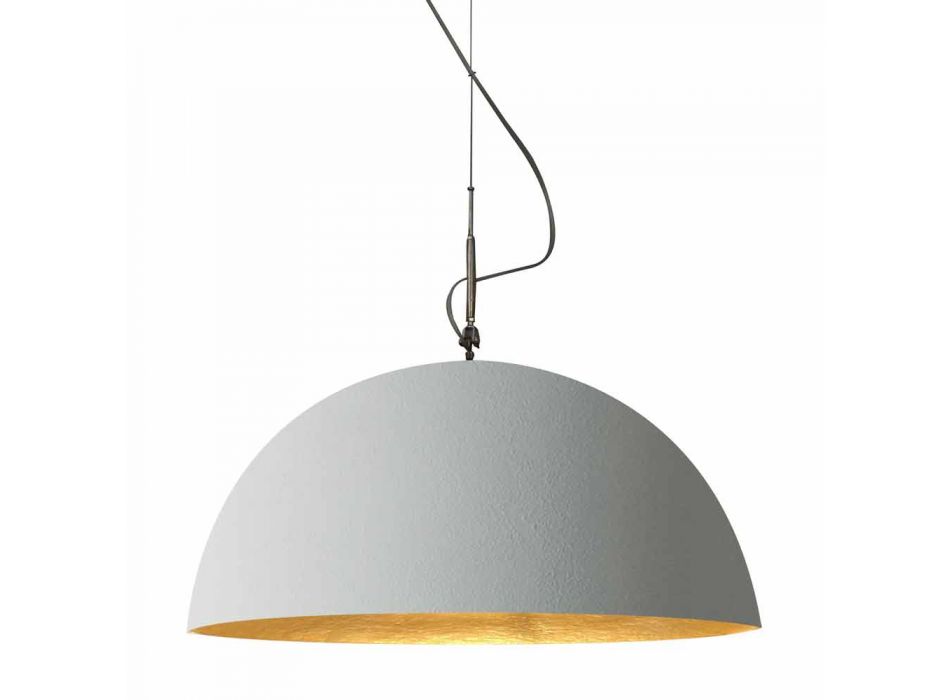Hängeleuchte Design-Lampe In-es.artdesign Mezza Luna Cement paint Viadurini
