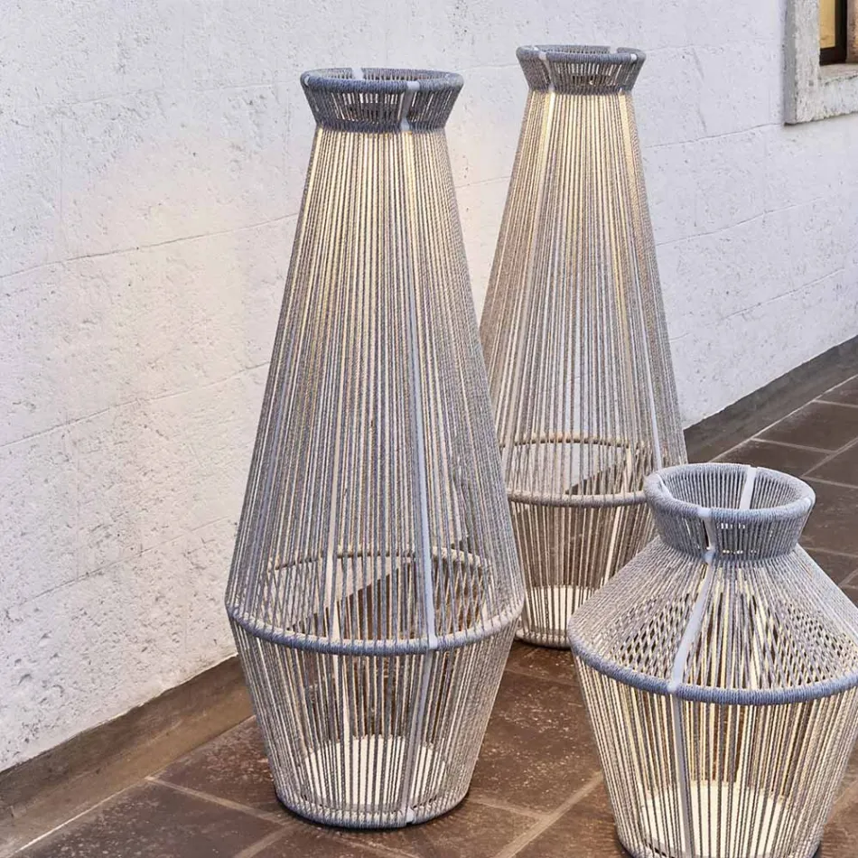 Gartenlampe aus Aluminium und Faser Made in Italy - Cricket von Varaschin Viadurini