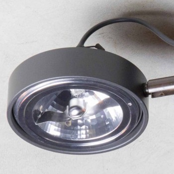 Aluminiumlampe mit 2 verstellbaren Lichtern Handgefertigt Made in Italy - Gemina