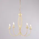 Elegante, weiße Metalllampe im Shabby-Chic-Stil – Roccia Viadurini
