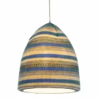 Pendelleuchte aus Nebulit und Wolle In.es.artdesign Flower Stripe Viadurini