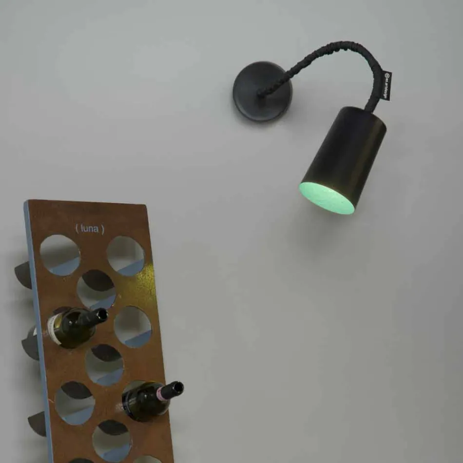 Wandmontierte Kunstharzlampe In-es.artdesign Malen Sie mit einer modernen Platte Viadurini