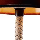Tischlampe aus Stoff und Leder Grilli Snake in Italien hergestellt Viadurini