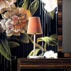 Tischlampe aus Stoff und Leder Grilli Snake in Italien hergestellt Viadurini