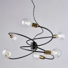 Italienische Glas- und Metallleuchte für elegante Räume – Venere Viadurini