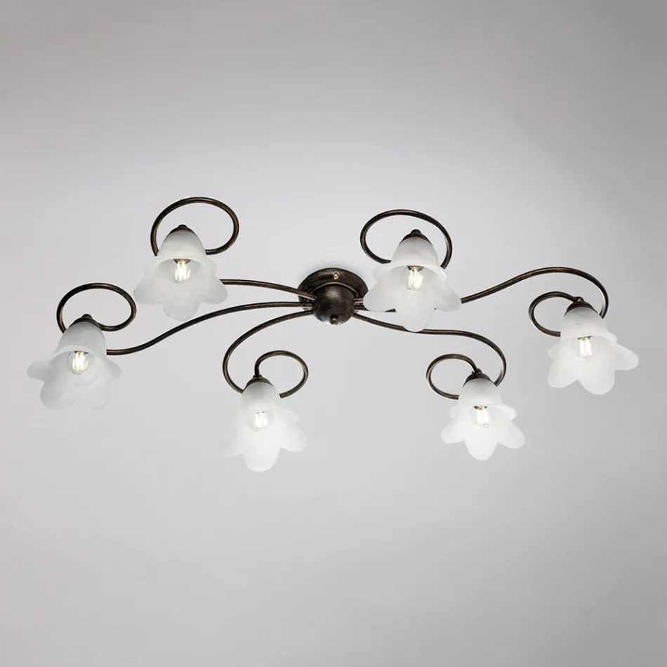 In Italien gefertigte Lampe aus Glas und Metall für elegante Interieurs – Cometa Viadurini