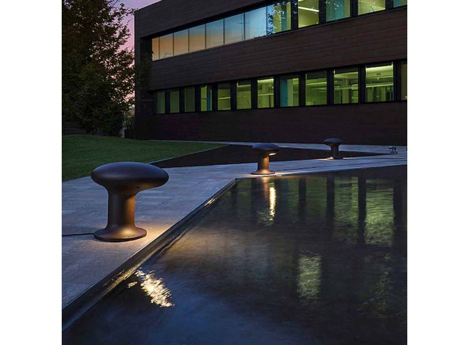 LED-Gartenlampe im grauen oder braunen Gusseisen-Design - Bitta von Il Fanale