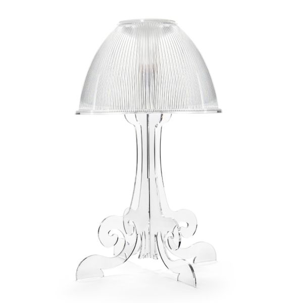 Led-tischlampe aus transparentem plexiglas made in italy - odette