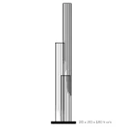 Led Kristall Stehlampe Satin Acryl Design Triptychon - Crystol Viadurini