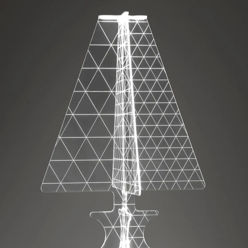 Moderne laserbeschriftete Plexiglas-Stehlampe 3 Größen - Raissa Viadurini