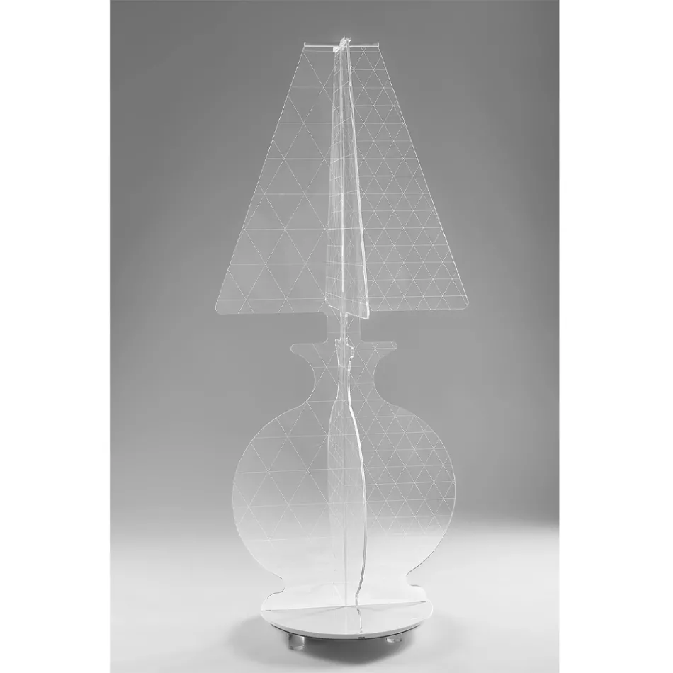 Moderne laserbeschriftete Plexiglas-Stehlampe 3 Größen - Raissa Viadurini