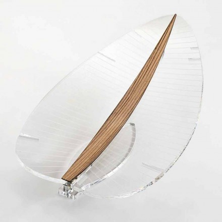 LED-Lampe aus transparentem Plexiglas Gold Silber oder Design Holz - Nebelscheinwerfer Viadurini