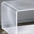 LED-Lampe Leuchtender transparenter Acryl-Couchtisch Laser-Dekor - Robiola Viadurini