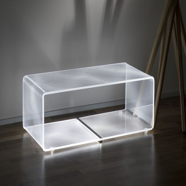 Tisch bright led rgb transparent acryl laser decor - robiola