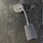 Moderne Wandleuchte In-es.artdesign Paint A Stripe Nebulite und Wolle Viadurini