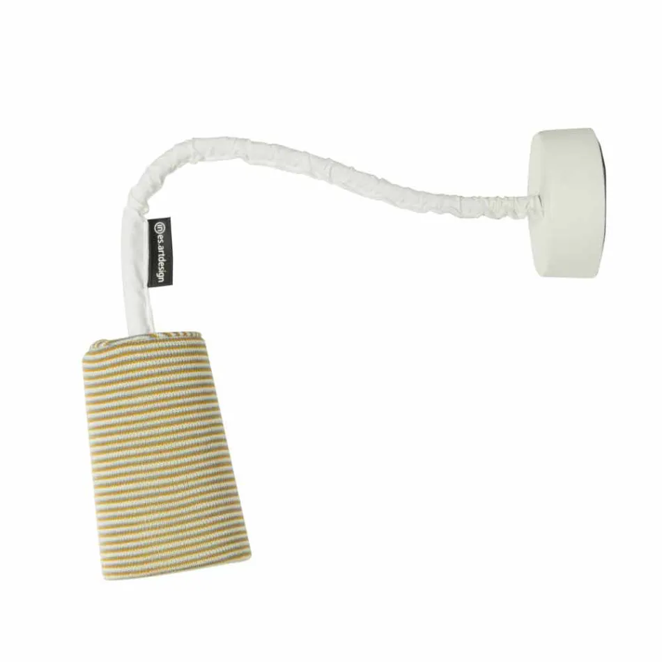 Moderne Wandleuchte In-es.artdesign Paint A Stripe Nebulite und Wolle Viadurini