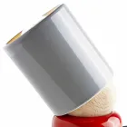 Moderne Tischlampe aus Keramik und Buchenholz hergestellt in Italien, Asien Viadurini