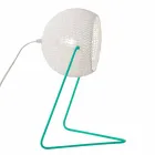 Moderne Tischlampe In-es.artdesign Handgefertigte T1-Textur aus Baumwolle Viadurini