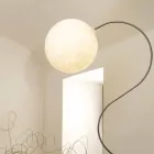 Moderne weiße Stehlampe Nebel In-es.artdesign Luna H210cm Viadurini